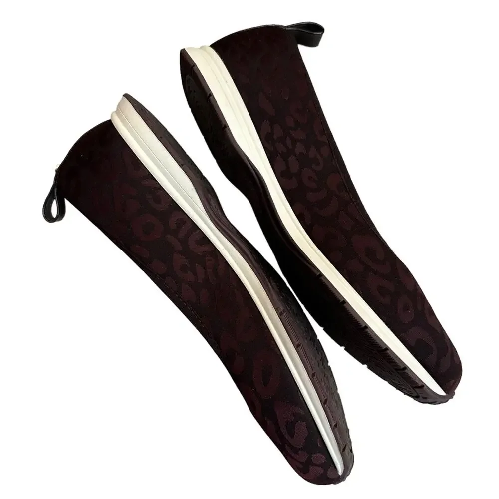 Taryn Rose | Size 9.5 Bobbi Flat in Mahogany Sporty Sneaker Flat Leopard comfy